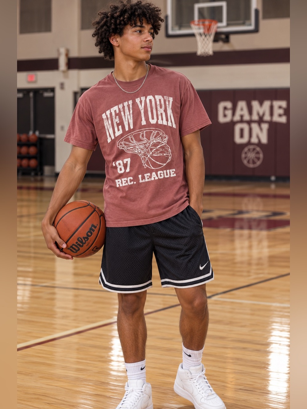 NWT Goodfellow & Co New York ’87 Basketball Graphic T-Shirt – Men’s Medium